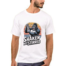 Schütteln Nicht Rühren Gorilla Barkeeper Shirt