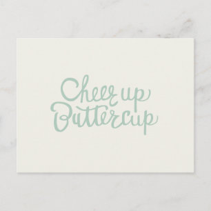 Schütteln Sie den Buttercup Hand Letter Grußkarte. Postkarte