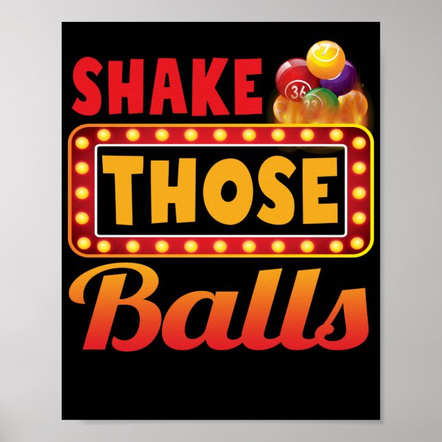Schütteln Sie diese Balls Bingo Designs Casino Gam Poster (Vorne)
