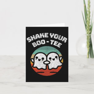 Schütteln Sie Ihr Boo-T-Ghost Retro Halloween-Kost Karte