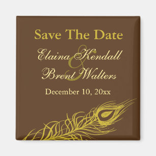 Schütteln Sie Ihre Schwanz Feathers Save the Date  Magnet