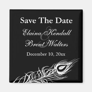 Schütteln Sie Ihre Schwanz Feathers Save the Date Magnet