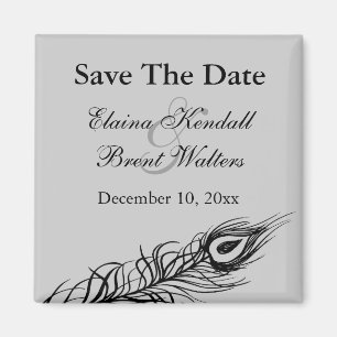 Schütteln Sie Ihre Schwanz Feathers Save the Date Magnet