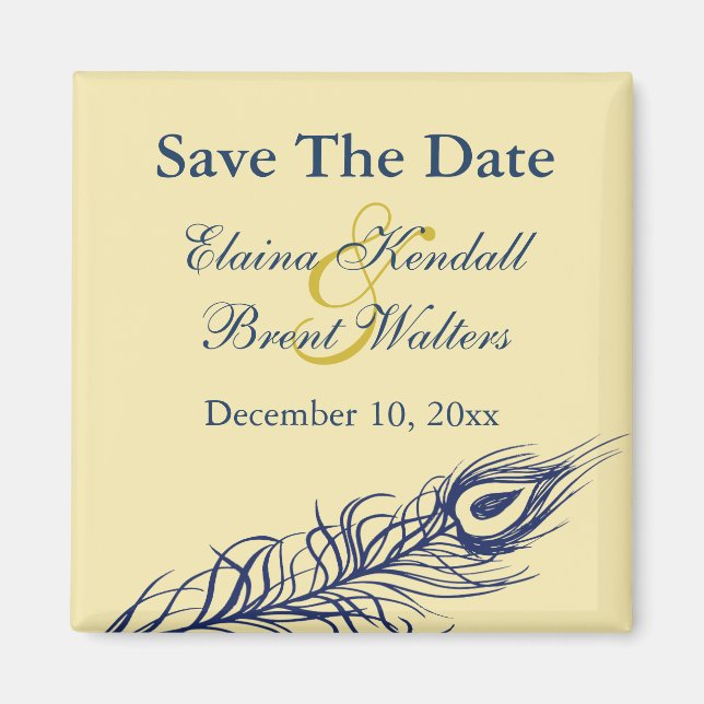 Schütteln Sie Ihre Schwanz Feathers Save the Date  Magnet (Vorne)