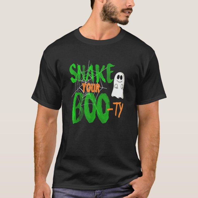 Schütteln Sie Ihren Hintern Ghost Funny Halloween  T-Shirt (Vorderseite)