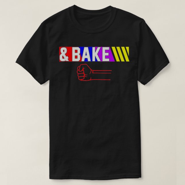 Schütteln und backen Funny Family Matching Lover V T-Shirt (Design vorne)
