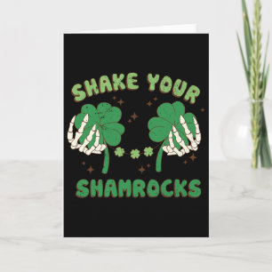 Schüttle deine Shamrocks Lustiger St. Patricks Pad Karte