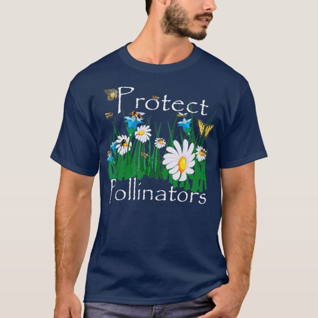 Schutz der Bestäuber von Bienenschmetterlingen Blu T-Shirt (Vorderseite)