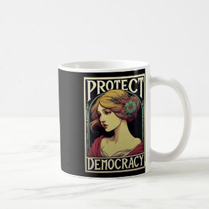 Schutz der Demokratie Feministische Aktivistenkuns Kaffeetasse