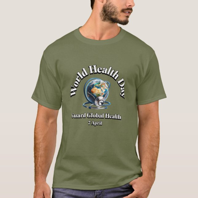 Schutz der globalen Gesundheit. Weltgesundheitstag T-Shirt (Vorderseite)