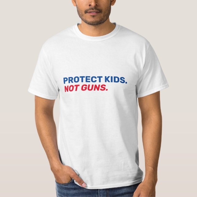 Schutz der Kinder Keine Waffen rot-weiß-blaue Wahl T-Shirt (Vorderseite)