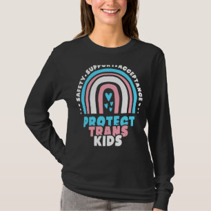 Schutz der Kinder Rainbow Trans Recht sind Mensche T-Shirt