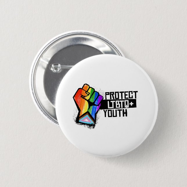 Schutz der LGBTQ-Jugend Button (Vorne & Hinten)