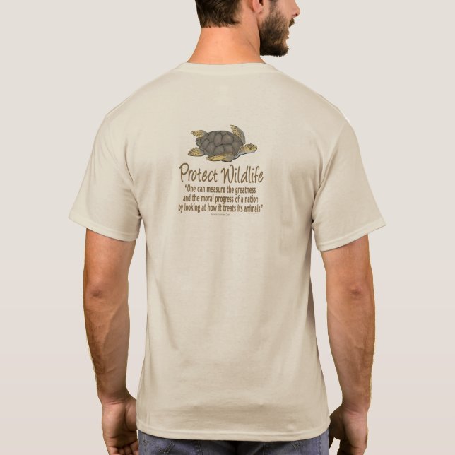 Schutz der Meeresschildkröten-Umwelt T-Shirt (Rückseite)