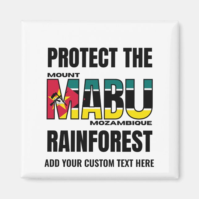 Schutz der mosambikanischen Flagge (MOUNT MABU RAI Magnet (Vorne)