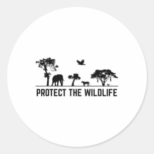 Schutz der Natur und der Natur Runder Aufkleber