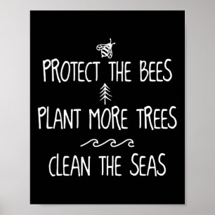 Schutz der Pflanze der Bienen mehr Bäume reinigen Poster