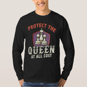 Schutz der Queen Schach für den Spieler T-Shirt