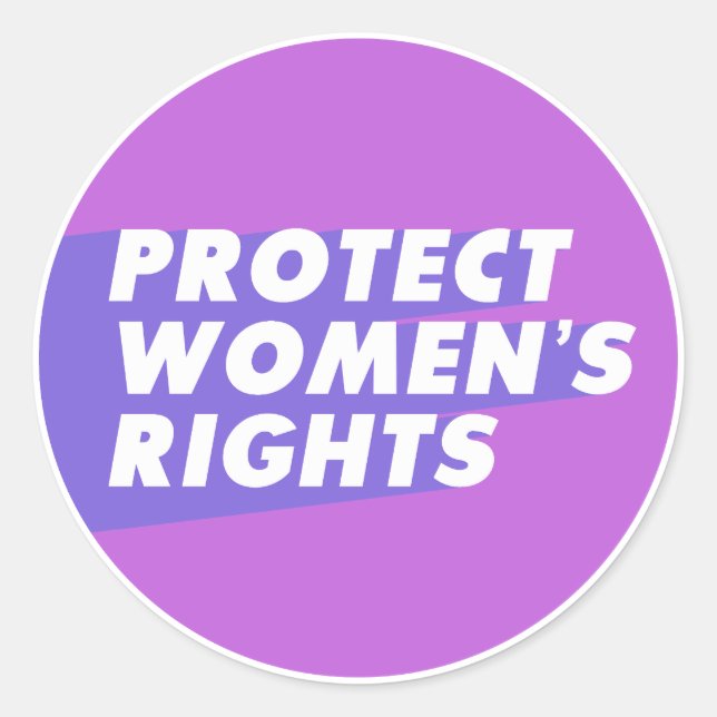 Schutz der Rechte der Frau - Runddesign Runder Aufkleber (Vorderseite)