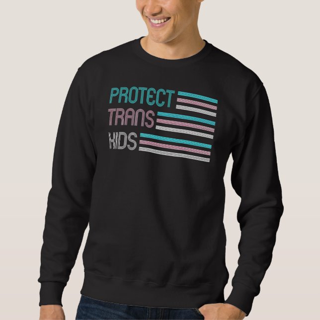Schutz der Trans Kids Lgbt Equality Lgbtq Rights L Sweatshirt (Vorderseite)