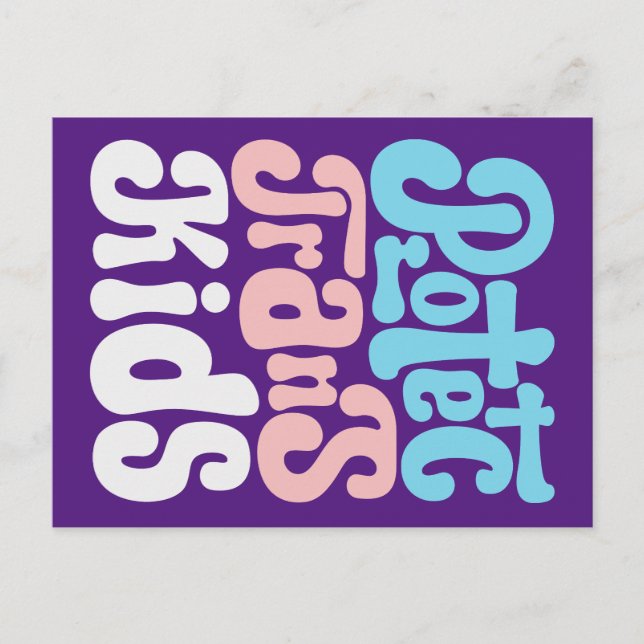 Schutz der Trans Kids Postkarte (Vorderseite)