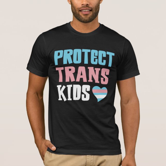 Schutz der Trans Kids-Unterstützung für Transgende T-Shirt (Vorderseite)