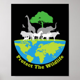 Schutz der Wildnis Natur Erde Tag Gerettet Safari Poster