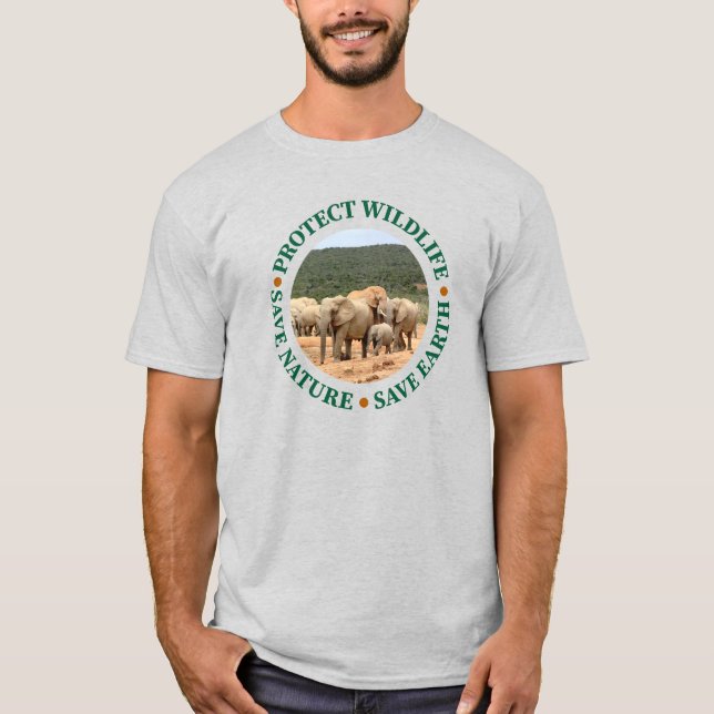 Schutz der Wildtiere, Rett der Natur, Rett des T - T-Shirt (Vorderseite)