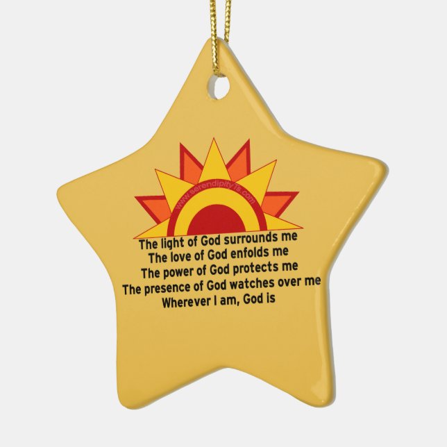 Schutz-Gebet Keramik Ornament (Links)