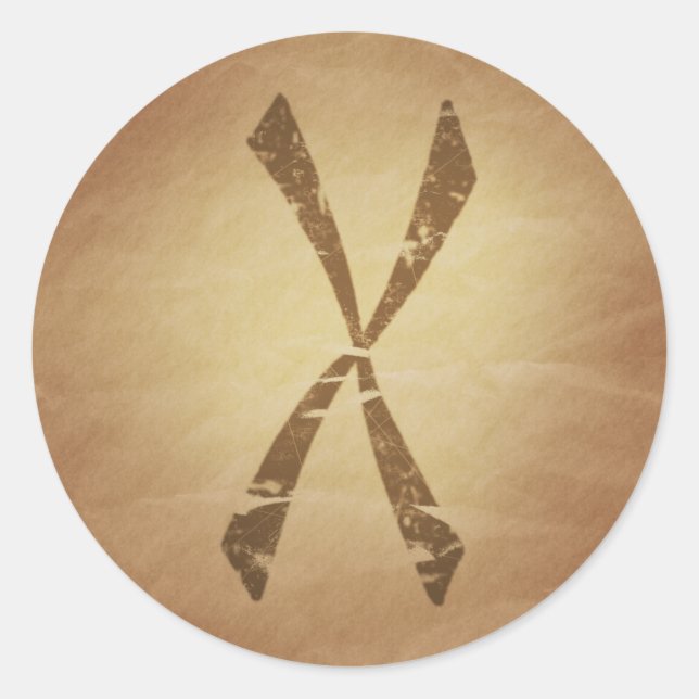 Schutz gegen Gift Nordische Magische Charme Runder Aufkleber (Vorderseite)