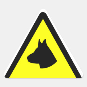 Schutz-Hundesymbol Dreieckiger Aufkleber