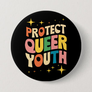 Schutz Queer Jugendschutz Trans Kids LGBTQ Button
