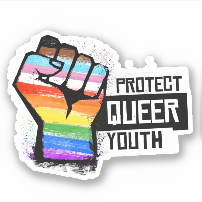 Schutz Queer Jugendsticker Aufkleber (Vorderseite)