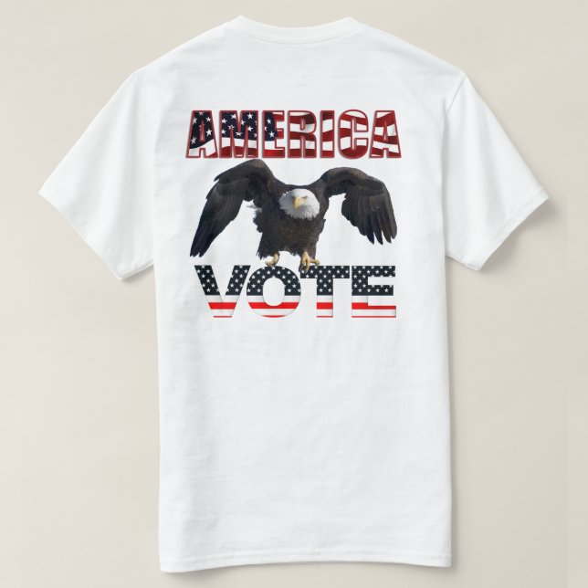 Schutz unserer Demokratie - AMERIKA-Abstimmung T-Shirt (Design Rückseite)
