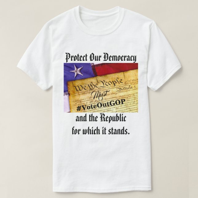 Schutz unserer Demokratie und der Republik T-Shirt (Design vorne)