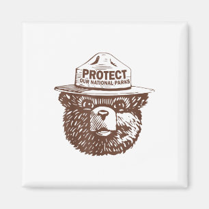Schutz unseres Parks Bear Graphic National Park Fu Magnet