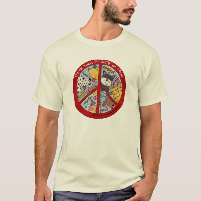Schutz von friedenssynchrone Tieren T-Shirt (Vorderseite)