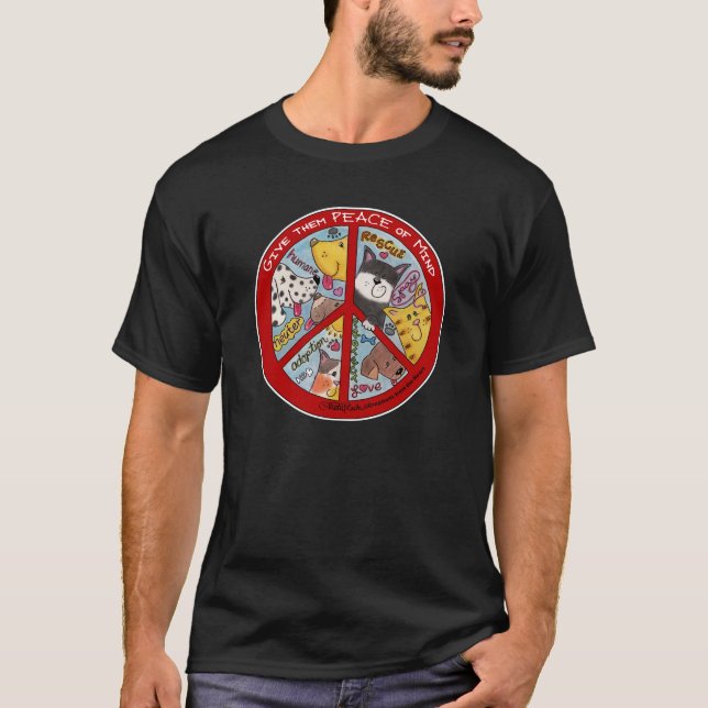 Schutz von friedenssynchrone Tieren T-Shirt (Vorderseite)