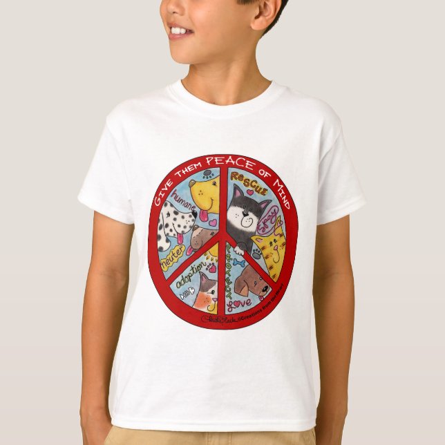 Schutz von friedenssynchrone Tieren T-Shirt (Vorderseite)