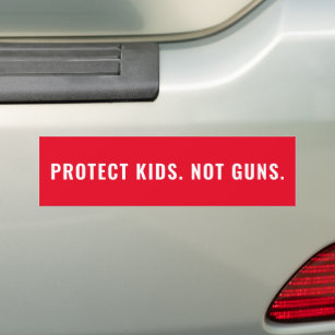 Schutz von Kindern nicht Gewehre rot weißen Text m Autoaufkleber