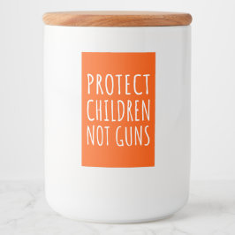 Schutz von Kindern, nicht Waffen - Ende der Gewalt Lebensmitteletikett