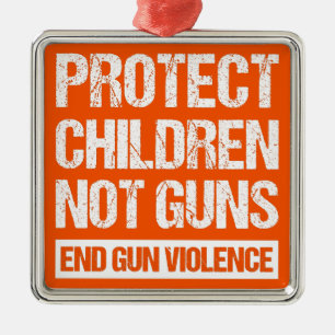 Schutz von Kindern, nicht Waffen - Ende der Gewalt Ornament Aus Metall