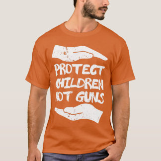 Schutz von Kindern ohne Waffen am Tag der orangen  T-Shirt