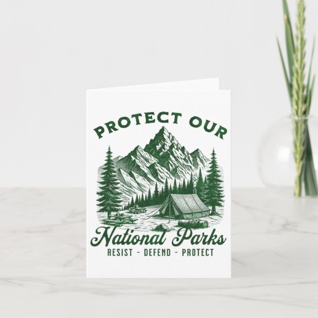 Schutz von Nationalparks Karte (Vorderseite)