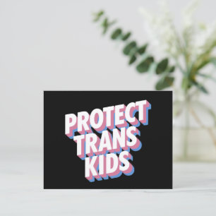 Schutz von Trans Kids LGBTI+ Rights Prith Monatsst Postkarte