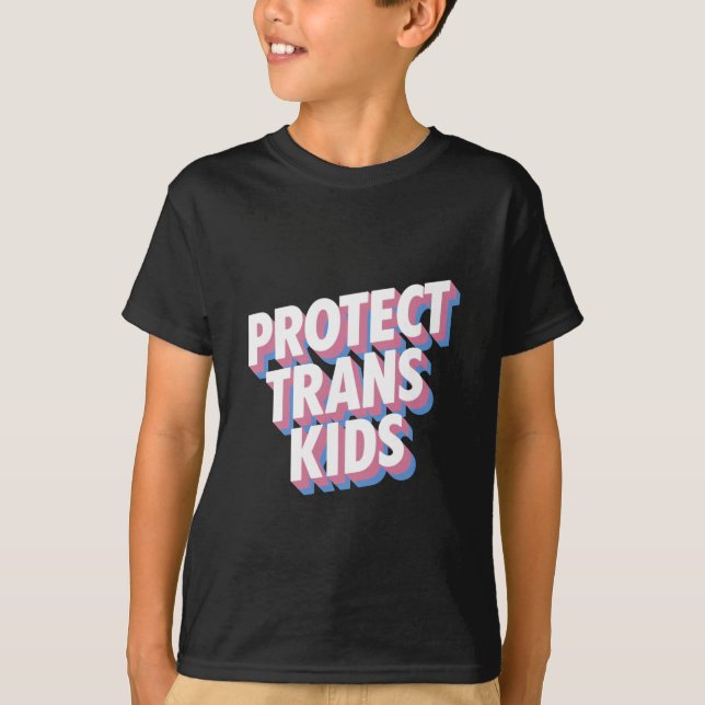 Schutz von Trans Kids LGBTI+ Rights Prith Monatsst T-Shirt (Vorderseite)