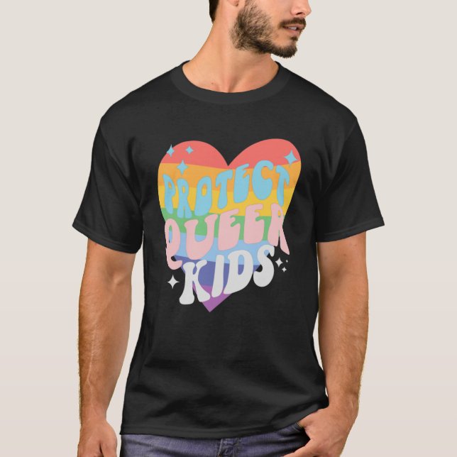 Schutz von Trans Kids Quee Trans-Prix-Farben T-Shirt (Vorderseite)