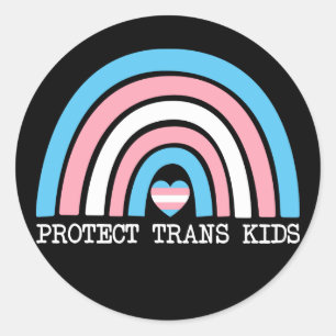 Schutz von Trans Kids Runder Aufkleber