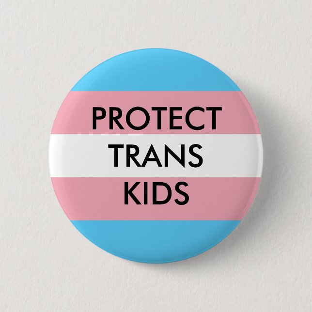 Schutz von Trans-Kids-Transgender-Rechten Button (Vorderseite)