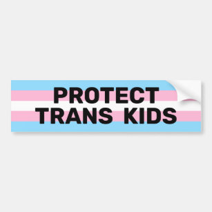 Schutz von Trans Kids   Verkehrsflagge Autoaufkleber